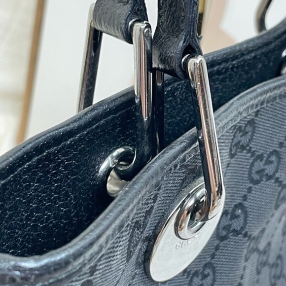 Gucci GG Vintage Logo Eclipse Canvas Fabric Tote Bag/ Shoulder Bag/ Handbag - Picture 11 of 14